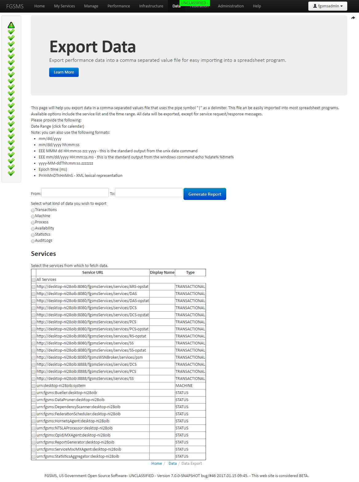 ‘CSV Exports’