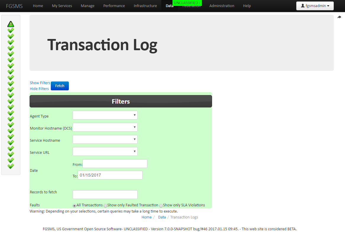 ‘Transaction Search’